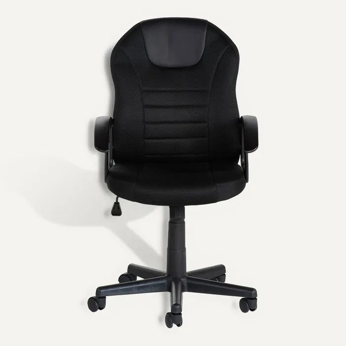 **Ergonomische Zwarte Bureaustoel met Verstelbare Hoogte**