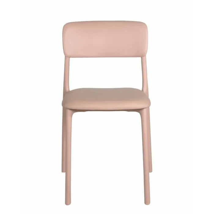 **Moderne, minimalistische stoel in neutrale kleur**