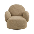 **Hedendaagse Zachte Fauteuil met Ronde Vorm en Beschut Stof**